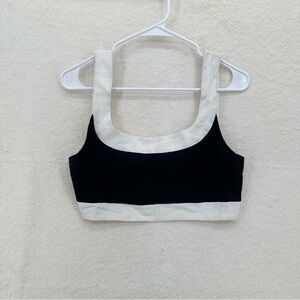 Black and White Zip Cropped Tank Top